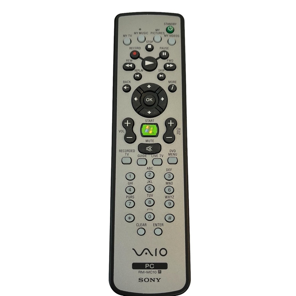 Sony Vaio PC Remote Control RM-MC10 RC6-IR Genuine OEM Black Silver Media Center